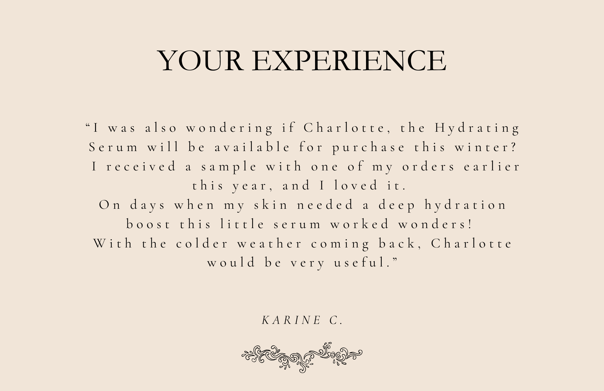 Charlotte - Nectar hydratant